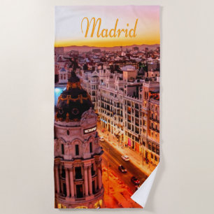 Toalla De Playa Línea aérea del Capitolio de Madrid