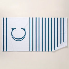 Toalla De Playa Línea azul oceánica personalizada y simple