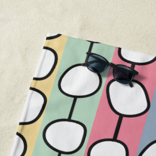 Toalla De Playa Líneas coloreadas de Pastel MCM