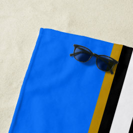 Toalla De Playa Líneas de Carreras Deportivas Rojo Azul Blanco Bri