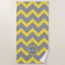 Líneas de patrón gris amarillo chevron franjas Mon
