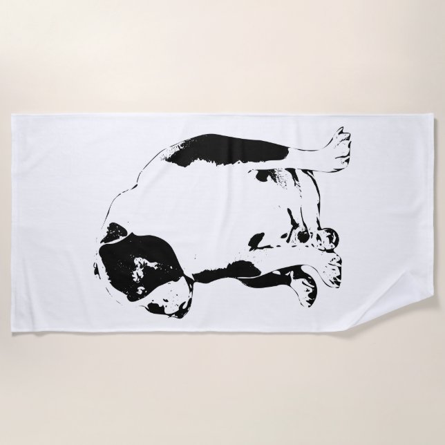 Toalla De Playa Líneas en negrita, destino durante todo el año (Anverso)