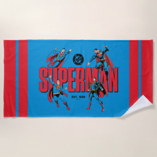 Toalla De Playa Líneas Gráficas de Superman Leyendas por Siempre
