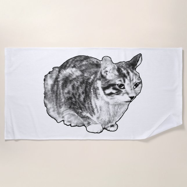 Toalla De Playa Líneas mínimas con espectro de nieve (Anverso)