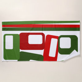 Toalla De Playa Líneas y Rectángulos