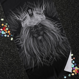 Toalla De Playa Lion with Crown Monogram Black