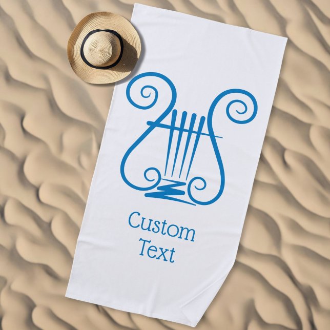Toalla De Playa Lira Azul (Subido por el creador)