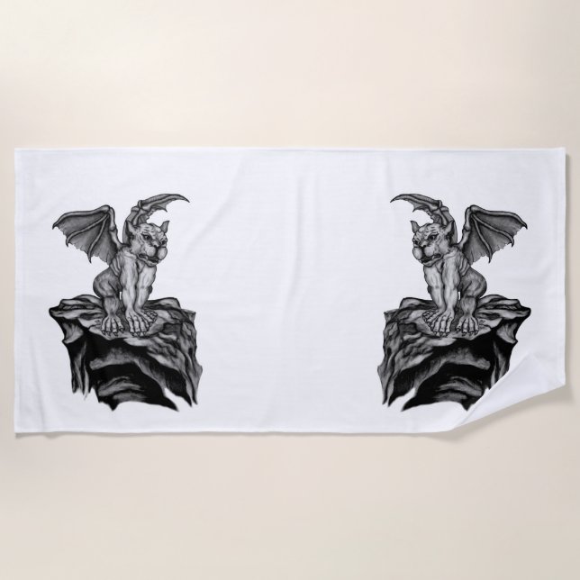 Toalla De Playa Little Golem Gargoyle (Anverso)