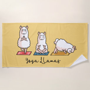 Toalla De Playa Llamas de yoga