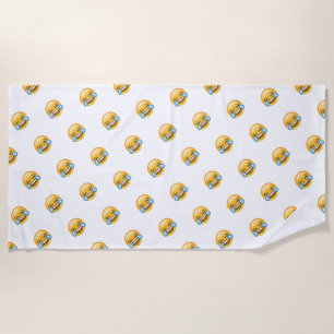 Toalla De Playa Llorando lágrimas de emoji de alegría