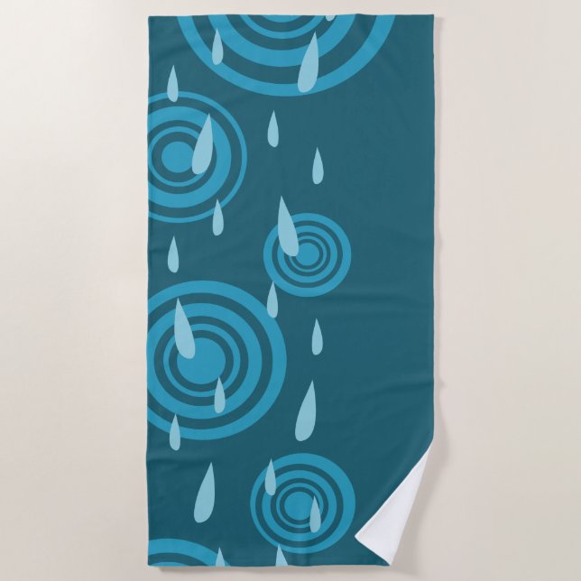 Toalla De Playa Lluvia azul (Anverso)