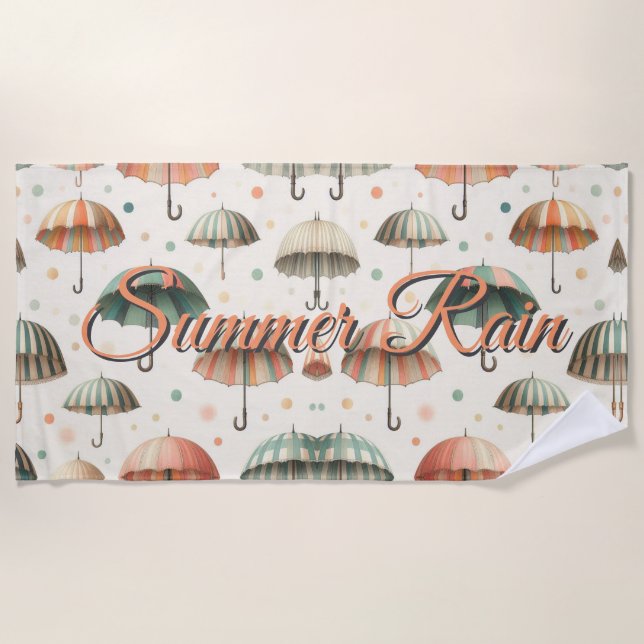 Toalla De Playa Lluvia de verano (Anverso)