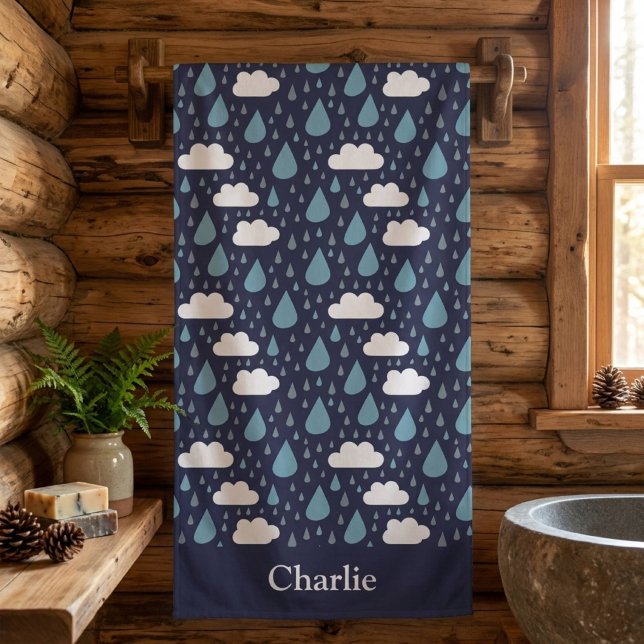 Toalla De Playa Lluvia y Nubes Personalizadas  (Subido por el creador)