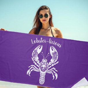 Toalla De Playa Lobster-Fisherman Core-Hawaiian-Tropical-Purple
