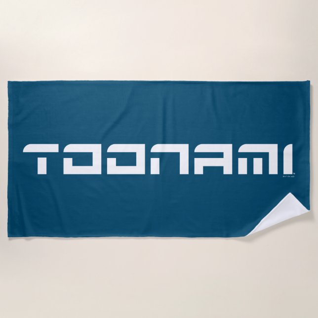 Toalla De Playa Logo de Toonami Futurista Font (Anverso)