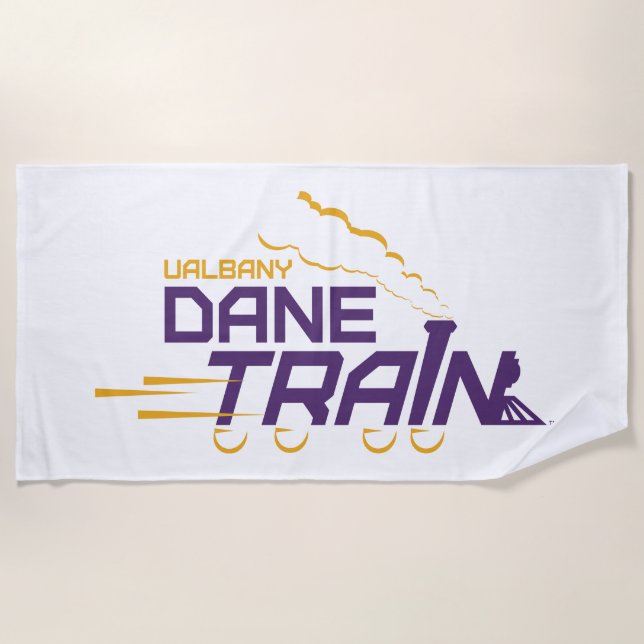 Toalla De Playa Logo del Tren de Dane de la UAlbany (Anverso)