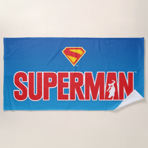 Toalla De Playa Logo en negrita de Superman clásico