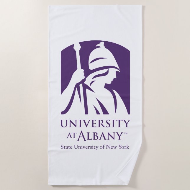 Toalla De Playa Logo icónico de la Universidad de Albany (Anverso)