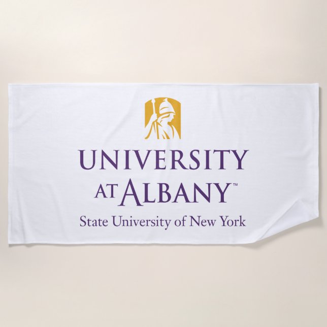 Toalla De Playa Logo icónico de la Universidad de Albany (Anverso)
