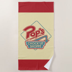 Toalla De Playa Logo rojo de la tienda "chock'Lit" del Pop