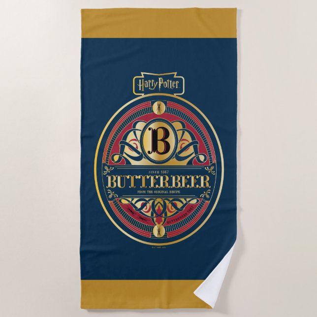 Toalla De Playa Logo vertical BUTTERBEER™ (Anverso)