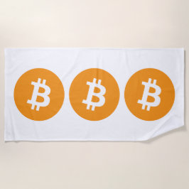 Toalla De Playa Logotipo de criptografía de Bitcoin