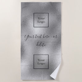 Toalla De Playa Logotipo de la empresa negocio de texto negro plat