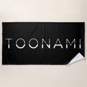 Toalla De Playa Logotipo de letra dividida de toonami