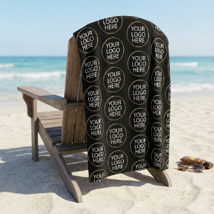 Toalla De Playa Logotipo negro de empresa personalizado profesiona