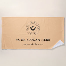 Toalla De Playa Logotipo y texto personalizados minimalistas simpl