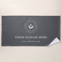 Toalla De Playa Logotipo y texto personalizados minimalistas simpl