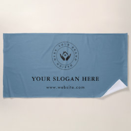 Toalla De Playa Logotipo y texto personalizados minimalistas simpl