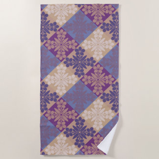 Toalla De Playa Lokanui hawaiian quilt plumeria