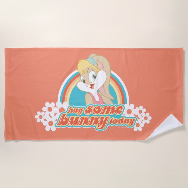 Toalla De Playa Lola Bunny Abraza A Algunos Conejitos Hoy (Anverso)