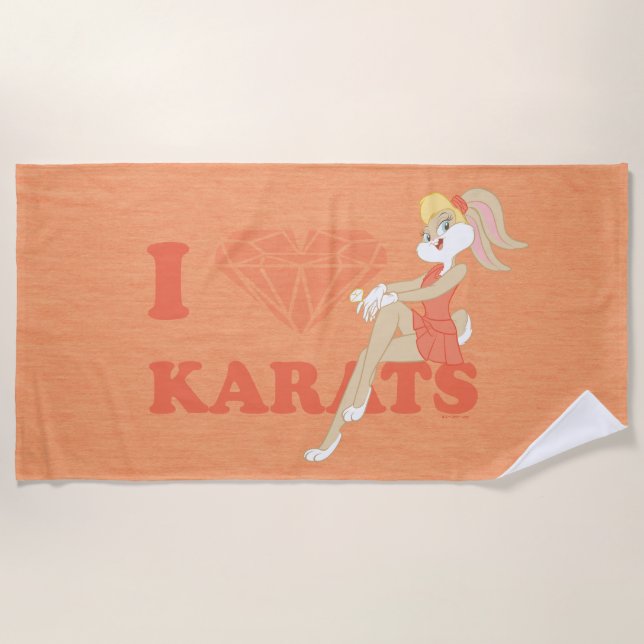 Toalla De Playa Lola Bunny I Heart Karats (Anverso)