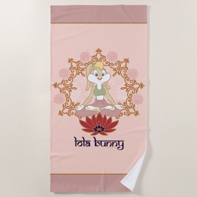 Toalla De Playa Lola Bunny Yoga Lotus Pose (Anverso)