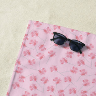 Toalla De Playa Lollipop rosa