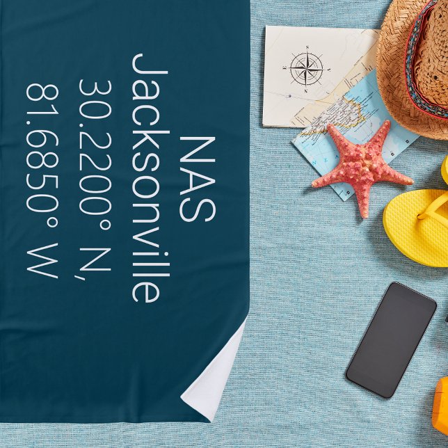 Toalla De Playa Longitud de la Latitude de Jacksonville para NAS (Subido por el creador)