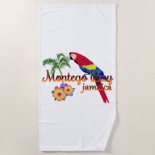 Toalla De Playa Loro tropical de Montego Bay Jamaica