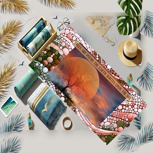 Toalla De Playa Los Árboles Son Poemas Que La Tierra Escribe Sobre (Trees Are Poems The Earth Writes Upon The Sky Fun Beach Towel)