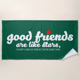 Toalla De Playa Los buenos amigos son como las estrellas