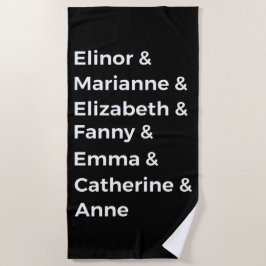 Toalla De Playa Los héroes de Jane Austen I