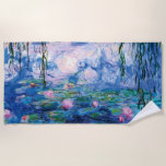 Toalla De Playa Los lirios de agua de Claude Monet<br><div class="desc">Visita mi tienda para un diseño más interesante y más opciones de color => zazzle.com/iwheels*</div>