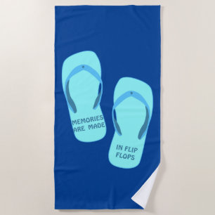 Toalla De Playa Los recuerdos se hacen en chanclas, diseño de vera
