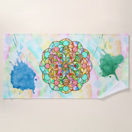 Toalla De Playa Lotus Mandala