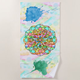 Toalla De Playa Lotus Mandala
