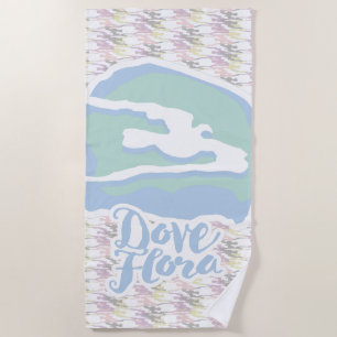 TOALLA DE PLAYA LOVE DOVE FLORA(PEACE) BY MASANSER