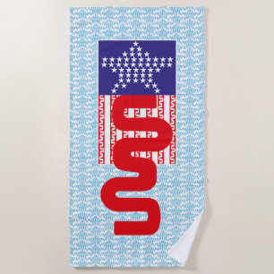 TOALLA DE PLAYA LOVE EXPERIMENTAL USA FLAG STARS BY MASANSER