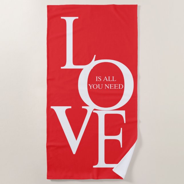 Toalla De Playa Love is all you need (Anverso)