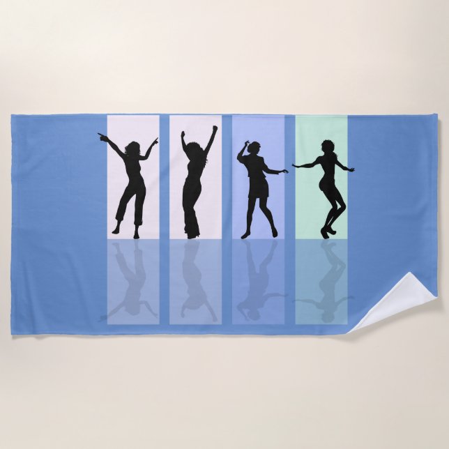 Toalla de playa "LOVE TO DANCE". (Anverso)